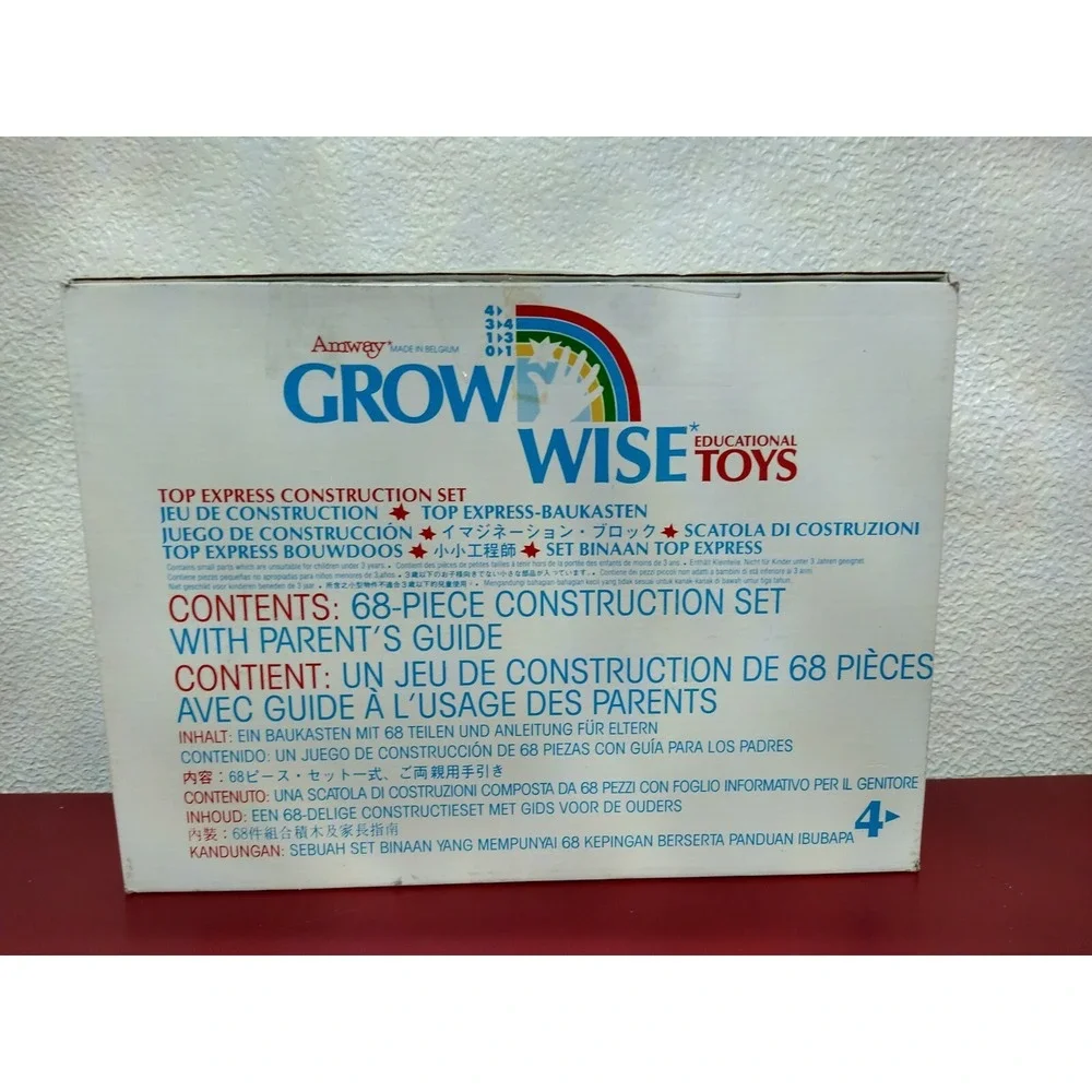 Amway Vintage Grow Wise 51 Piece Top Express Construction Set 1987 with Instruct